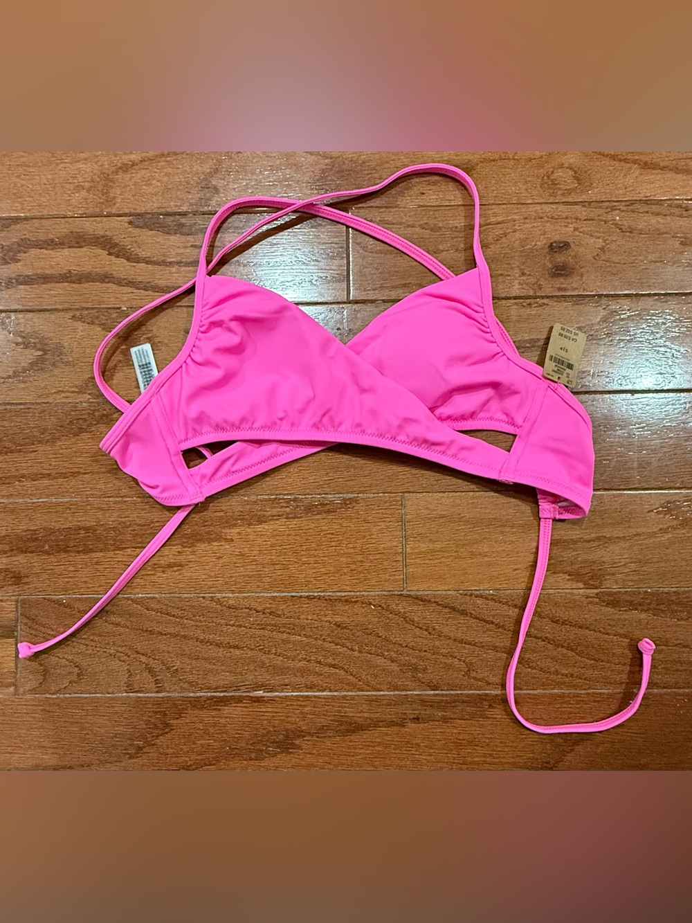 Victoria's Secret PINK Cross-Front Body Wrap Bikini Top